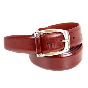 Cole Haan TEXTURED BROWN GENUINE LEATHER 1.25"Wd CASUAL DRESS MEN'S BELT 44 (X31
